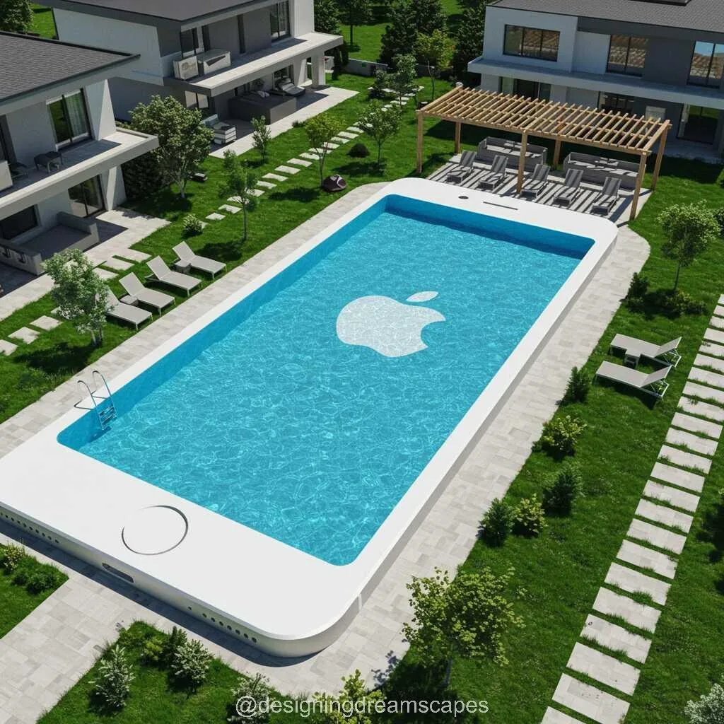 An iPhone Shaped Pool: The Ultimate Pool for Tech Enthusiasts”