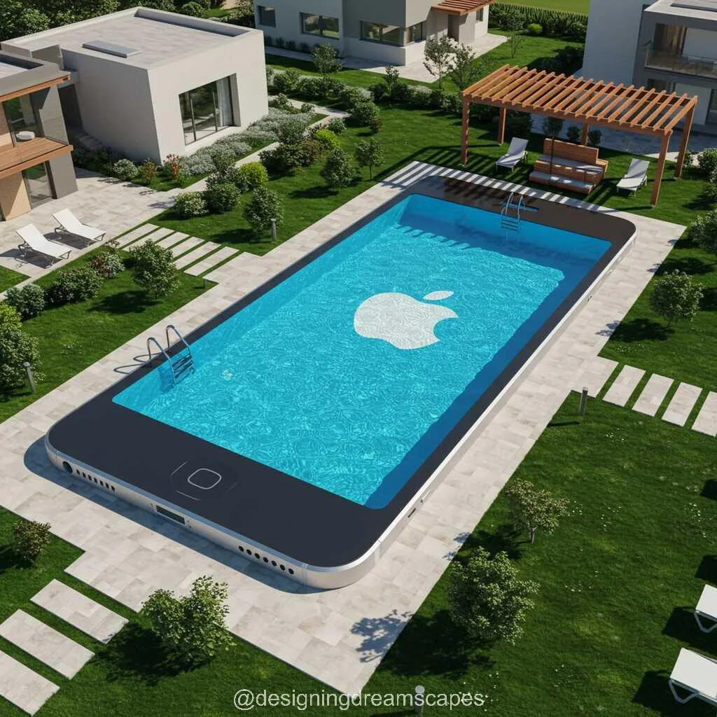 An iPhone Shaped Pool: The Ultimate Pool for Tech Enthusiasts”