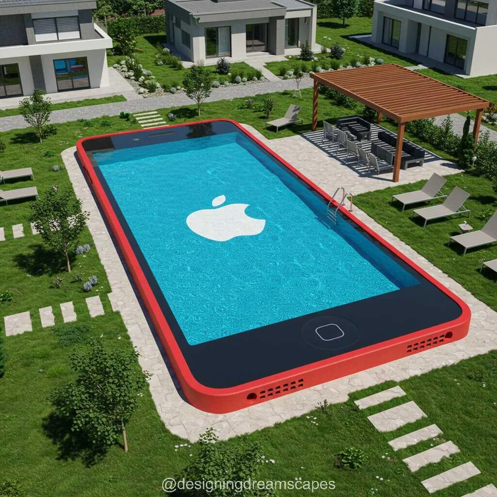 An iPhone Shaped Pool: The Ultimate Pool for Tech Enthusiasts”