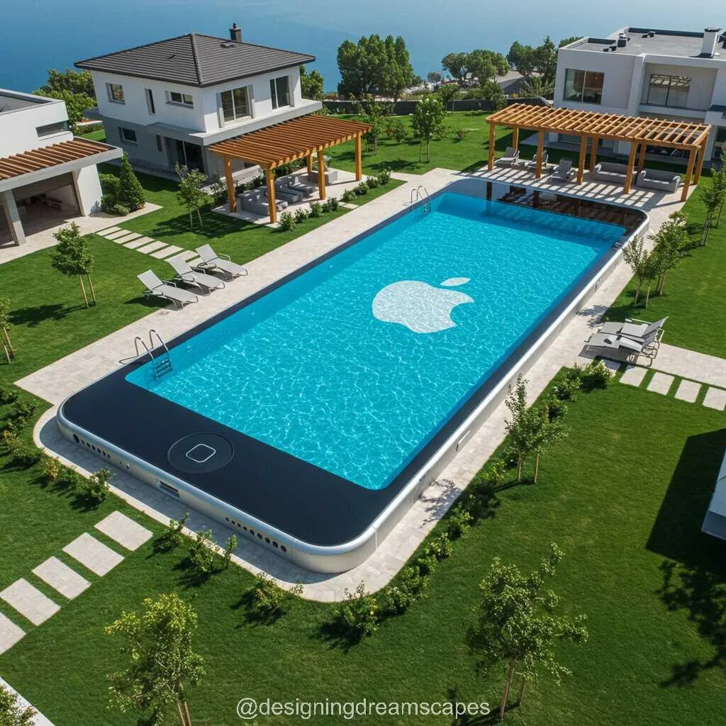 An iPhone Shaped Pool: The Ultimate Pool for Tech Enthusiasts”