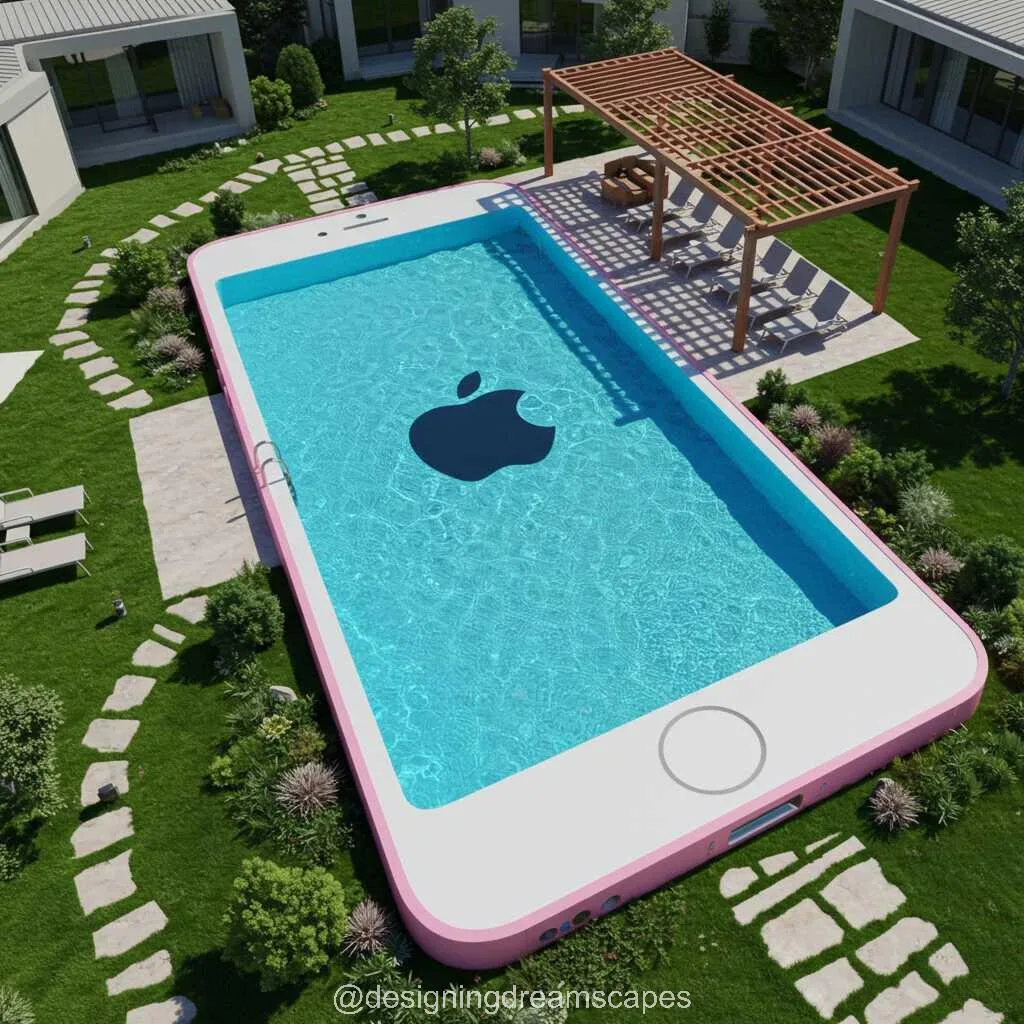 An iPhone Shaped Pool: The Ultimate Pool for Tech Enthusiasts”