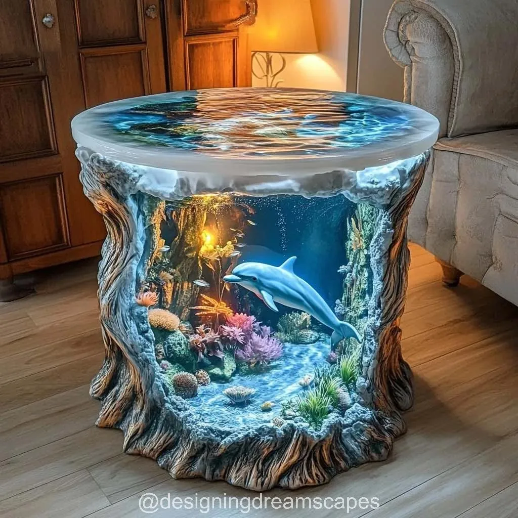 Bring the Ocean Home with Dolphin Themed Side Tables: Graceful Design Meets Functionality