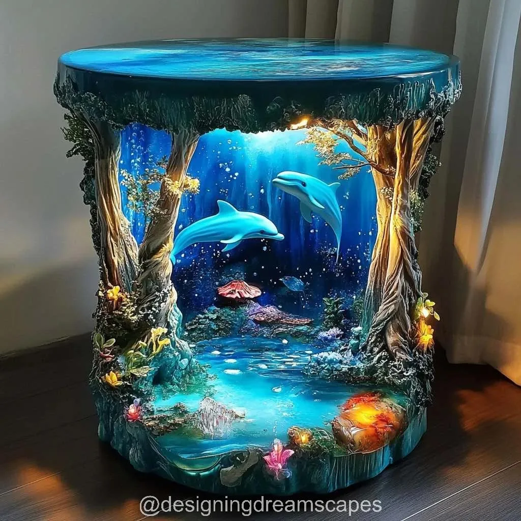 Bring the Ocean Home with Dolphin Themed Side Tables: Graceful Design Meets Functionality