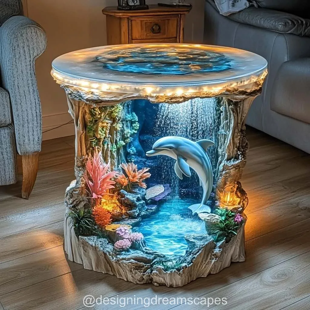 Bring the Ocean Home with Dolphin Themed Side Tables: Graceful Design Meets Functionality