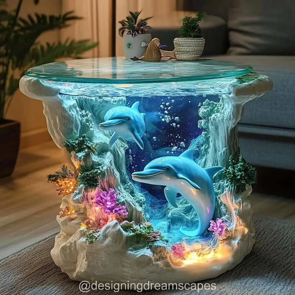 Bring the Ocean Home with Dolphin Themed Side Tables: Graceful Design Meets Functionality