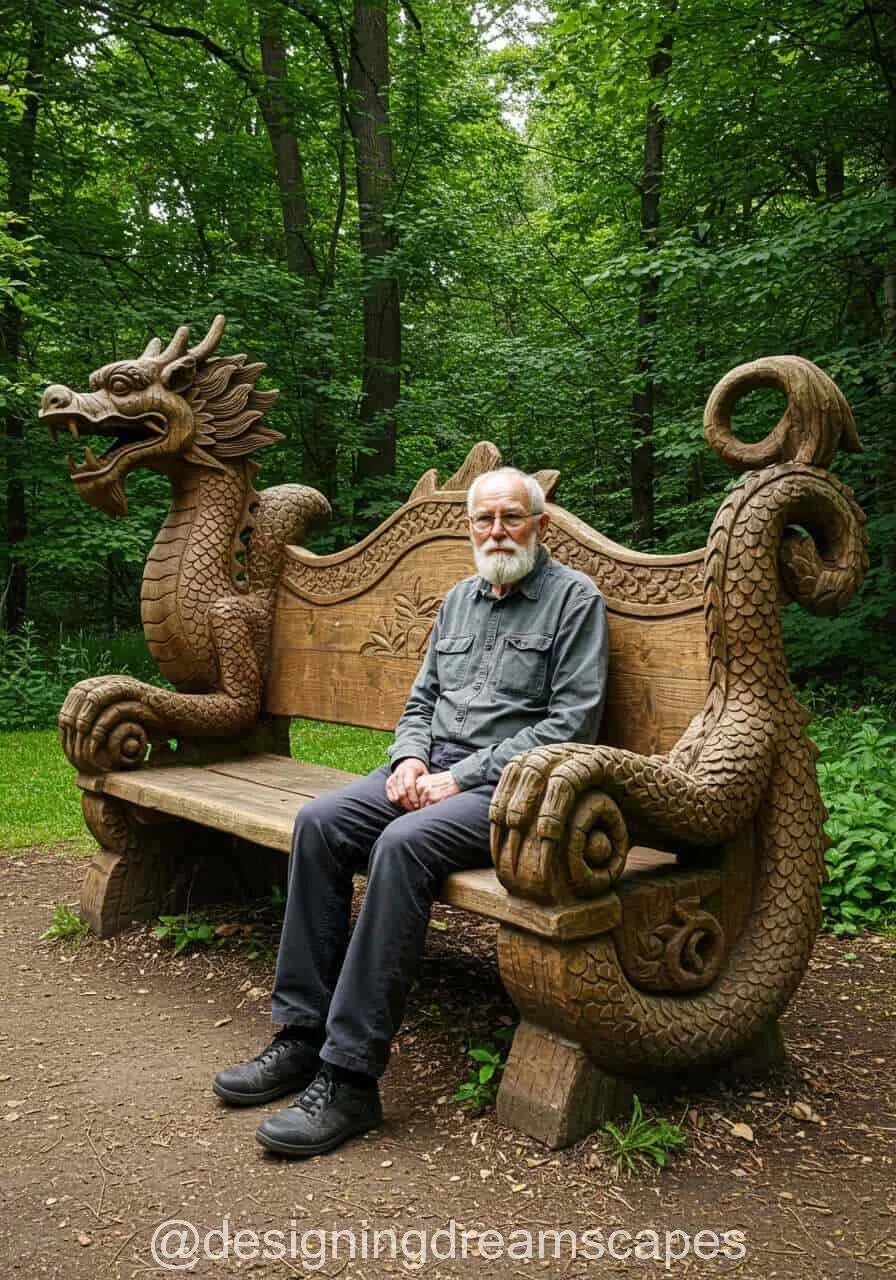 Dragon Wooden Bench Carved: A Majestic Blend of Art and Craftsmanship