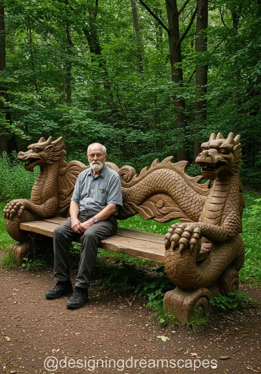 Dragon Wooden Bench Carved: A Majestic Blend of Art and Craftsmanship