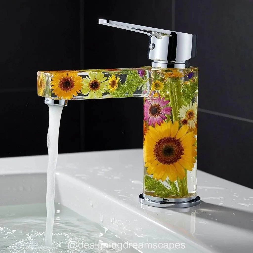 Floral Harmony: Elevate Your Space with a Flower Inspired Epoxy Resin Faucet