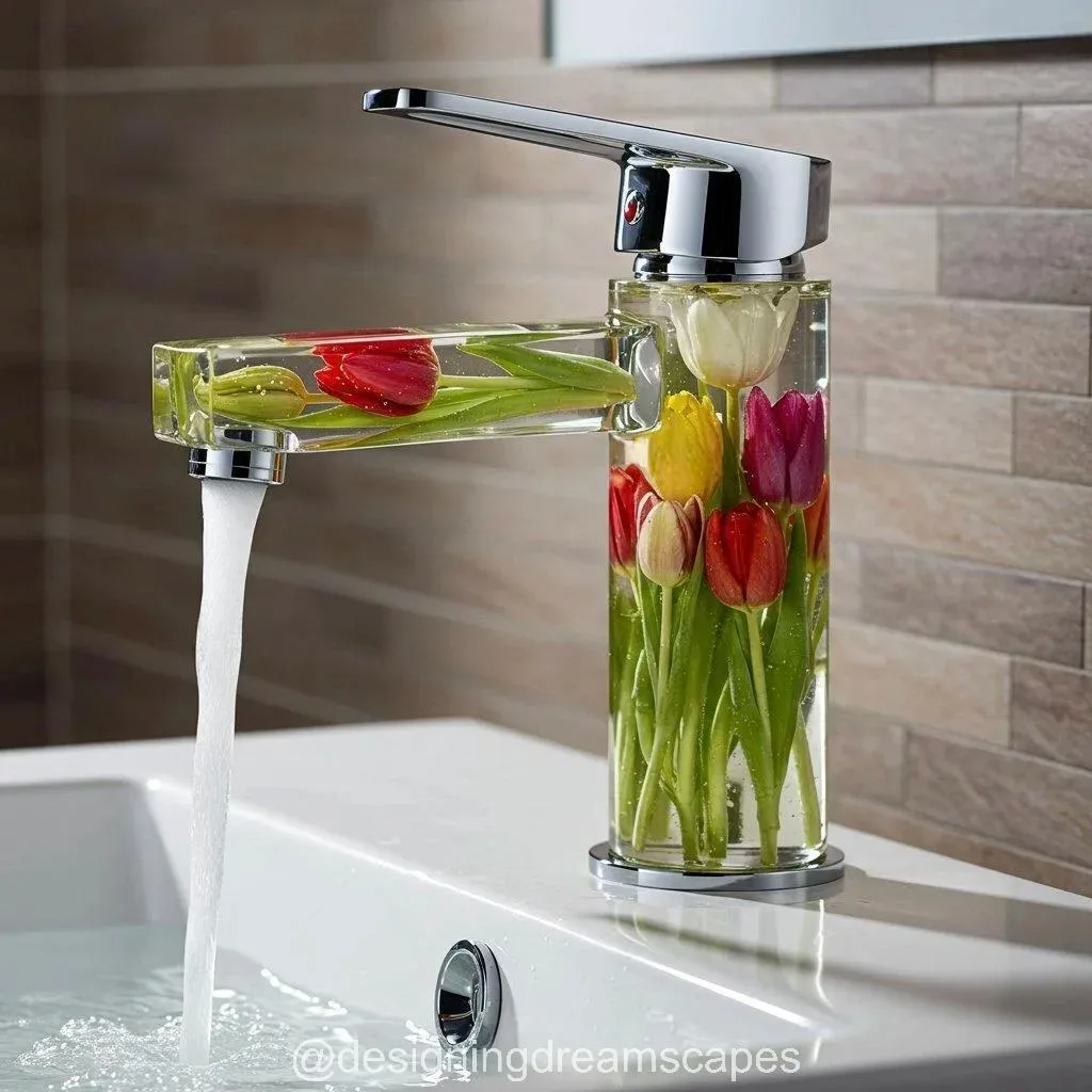 Floral Harmony: Elevate Your Space with a Flower Inspired Epoxy Resin Faucet