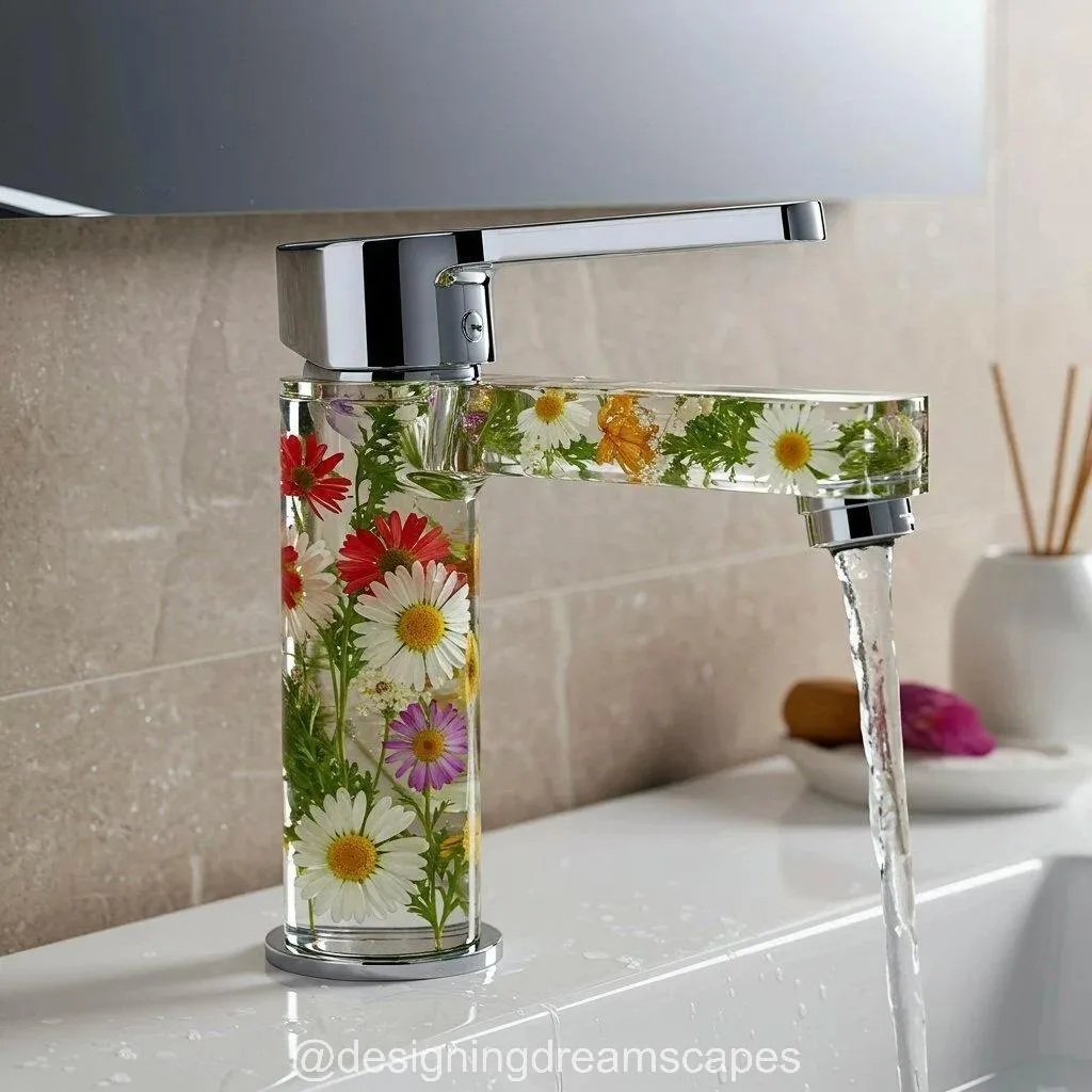 Floral Harmony: Elevate Your Space with a Flower Inspired Epoxy Resin Faucet