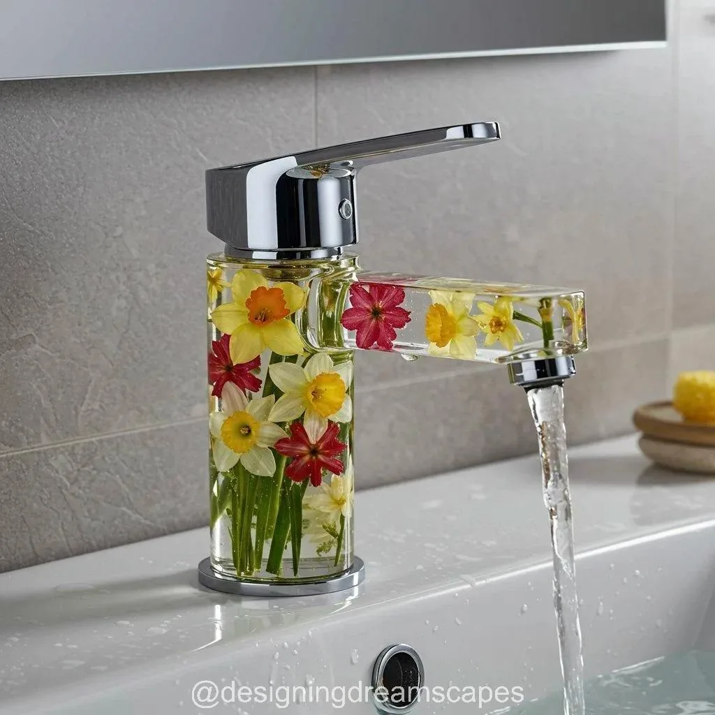 Floral Harmony: Elevate Your Space with a Flower Inspired Epoxy Resin Faucet