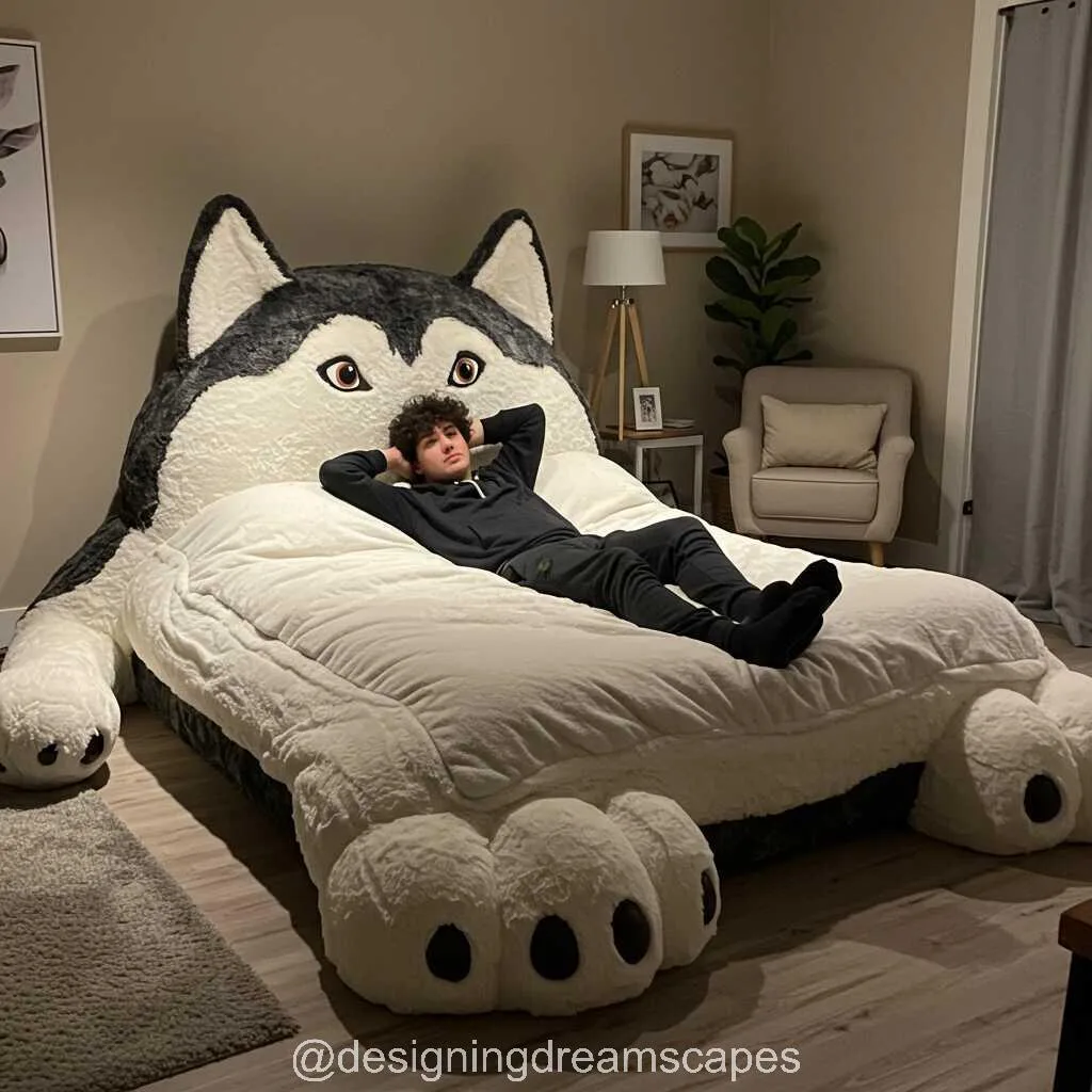 Sleep Like a Pup: The Giant Dog Inspired Bed for Humans