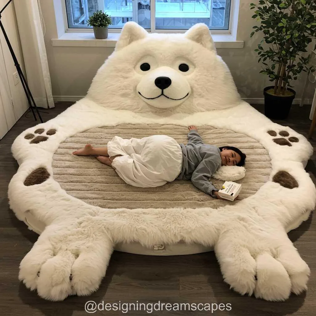 Sleep Like a Pup: The Giant Dog Inspired Bed for Humans