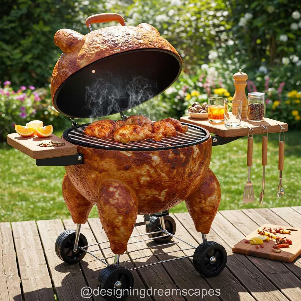 Sizzling Fun: Transform Your BBQ Experience with a Grilled Chicken Shaped BBQ Grill