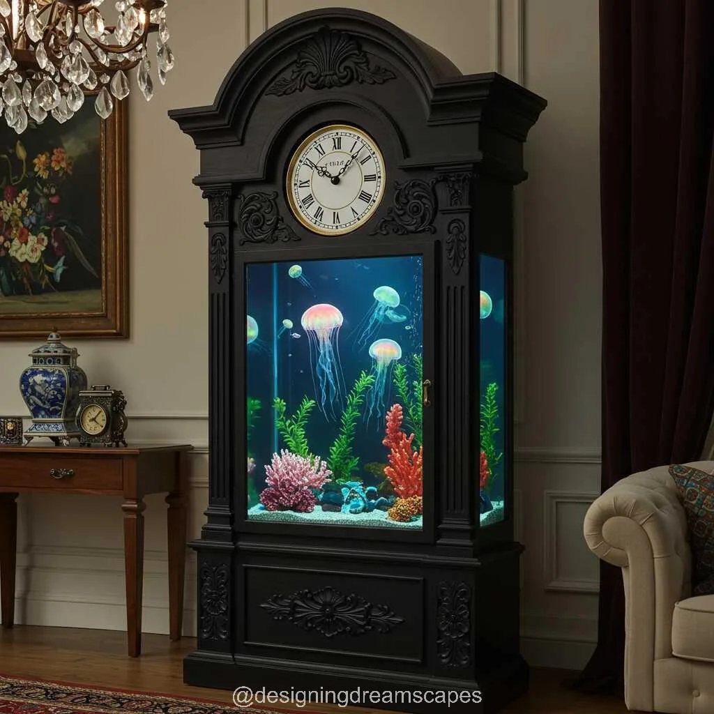 Jellyfish Aquarium Grandfather Clock: Where Elegance Meets Ocean Life