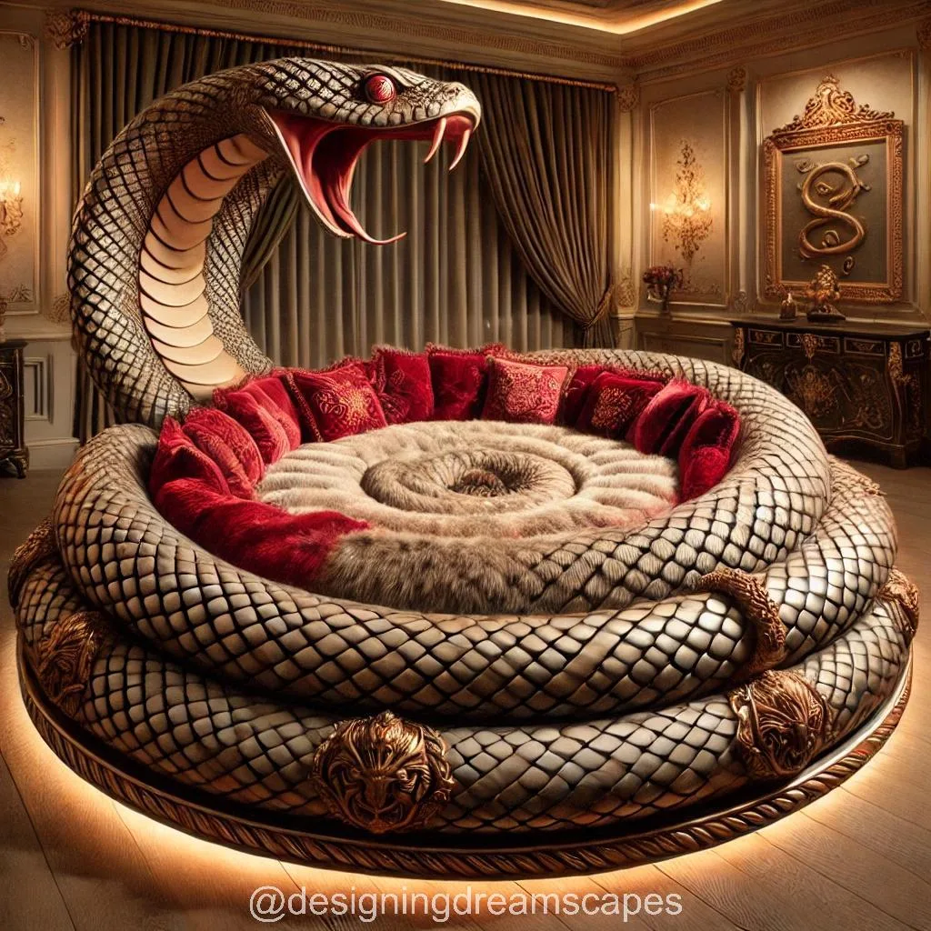 Inspired by Nature: The Mesmerizing Beauty of Snake-Shaped Round Beds