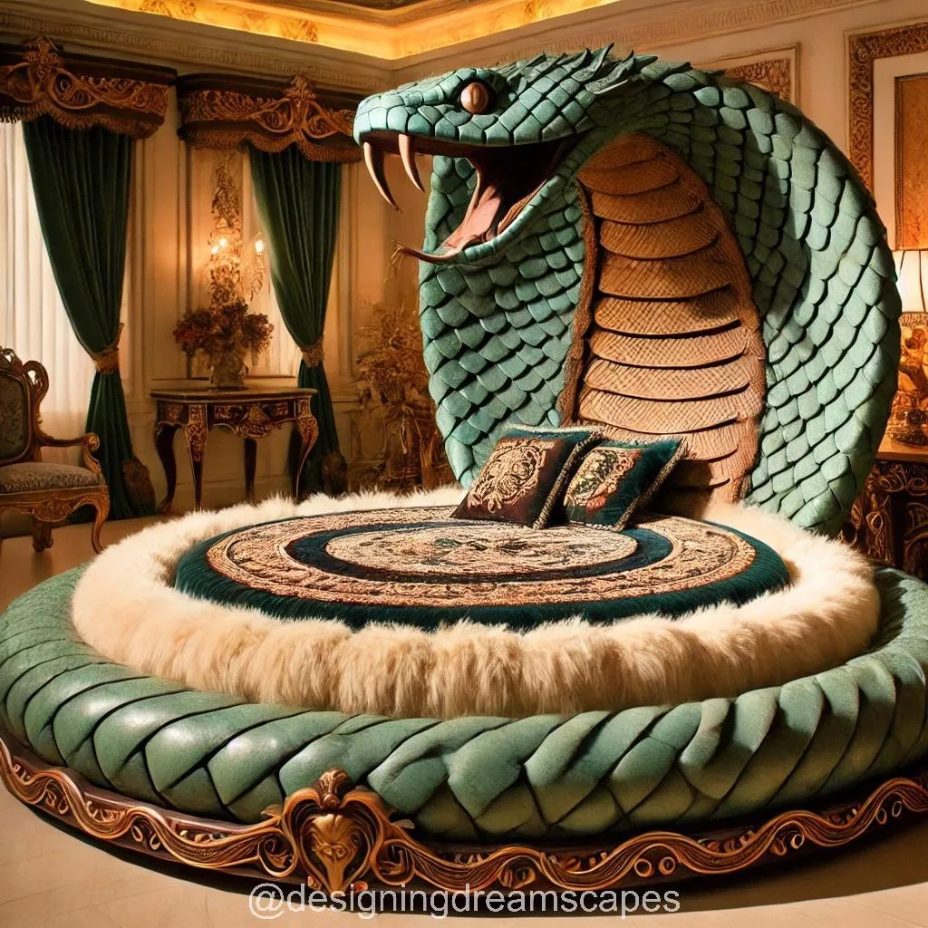 Inspired by Nature: The Mesmerizing Beauty of Snake-Shaped Round Beds