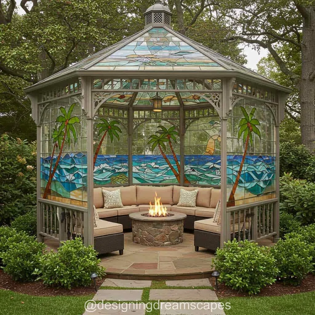 Bring Fairytale Charm to Your Garden with Stained Glass Gazebos