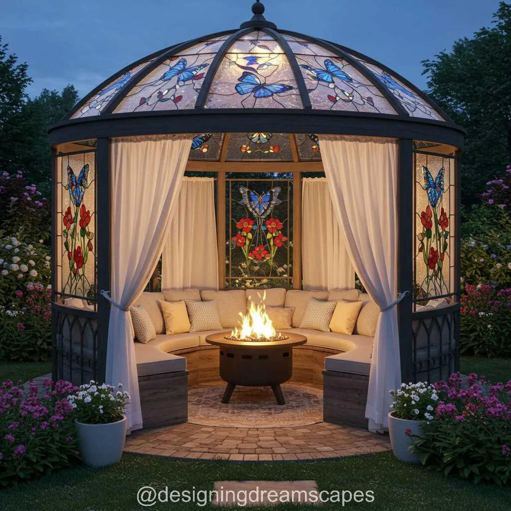 Bring Fairytale Charm to Your Garden with Stained Glass Gazebos