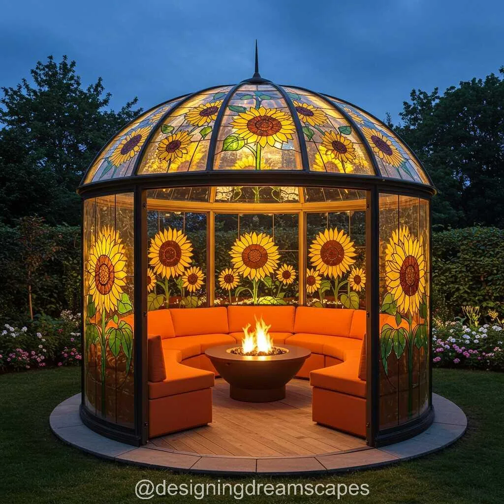 Bring Fairytale Charm to Your Garden with Stained Glass Gazebos