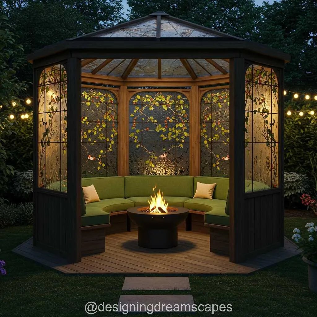 Bring Fairytale Charm to Your Garden with Stained Glass Gazebos