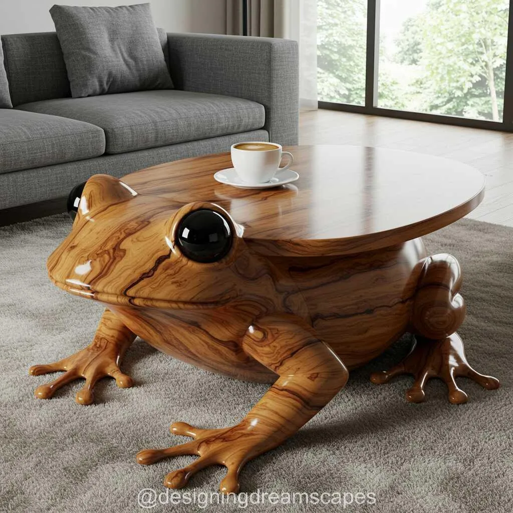 Wooden Frog Coffee Table: A Whimsical Blend of Nature and Functionality