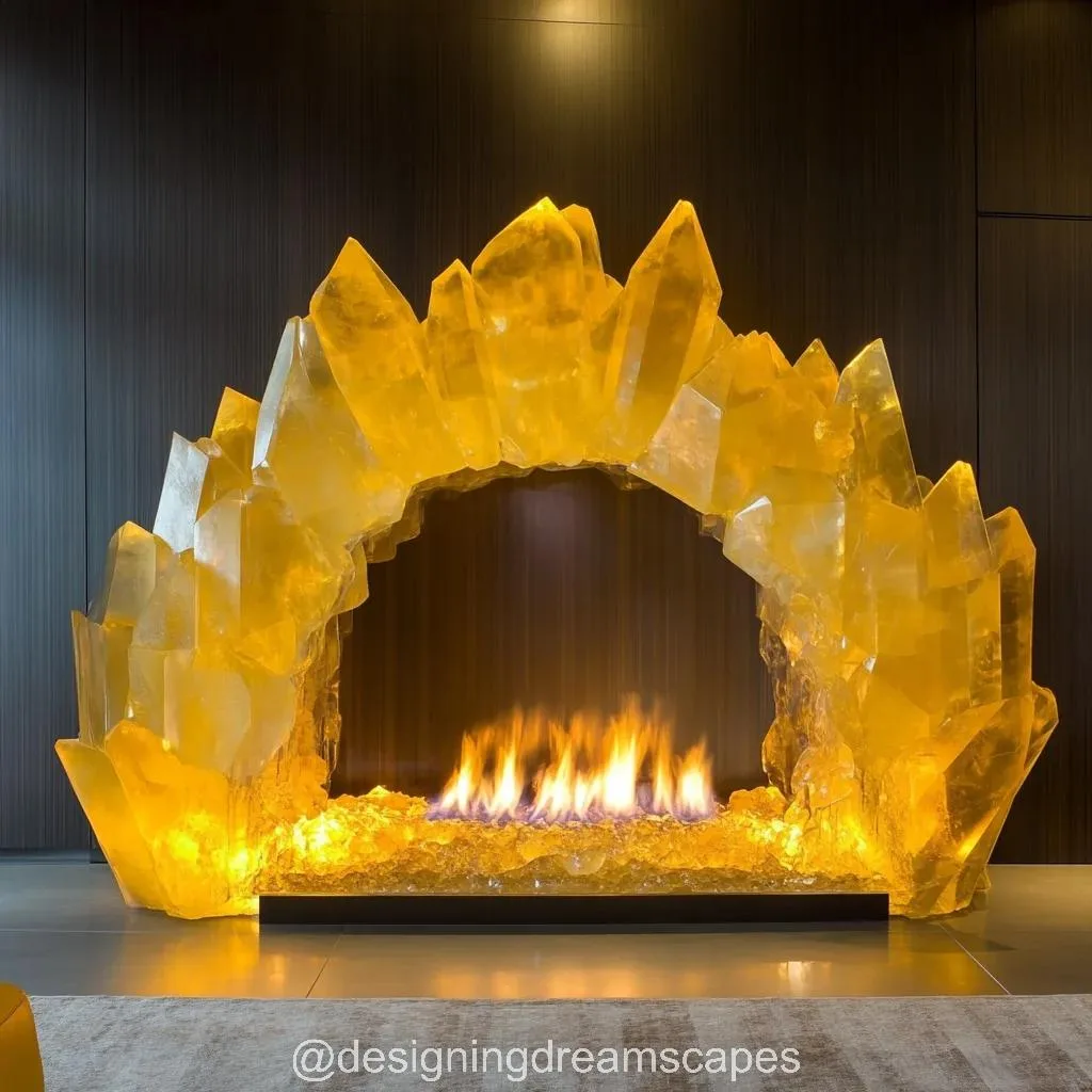 Mineral Crystal Fireplaces: A Dazzling Fusion of Nature and Warmth