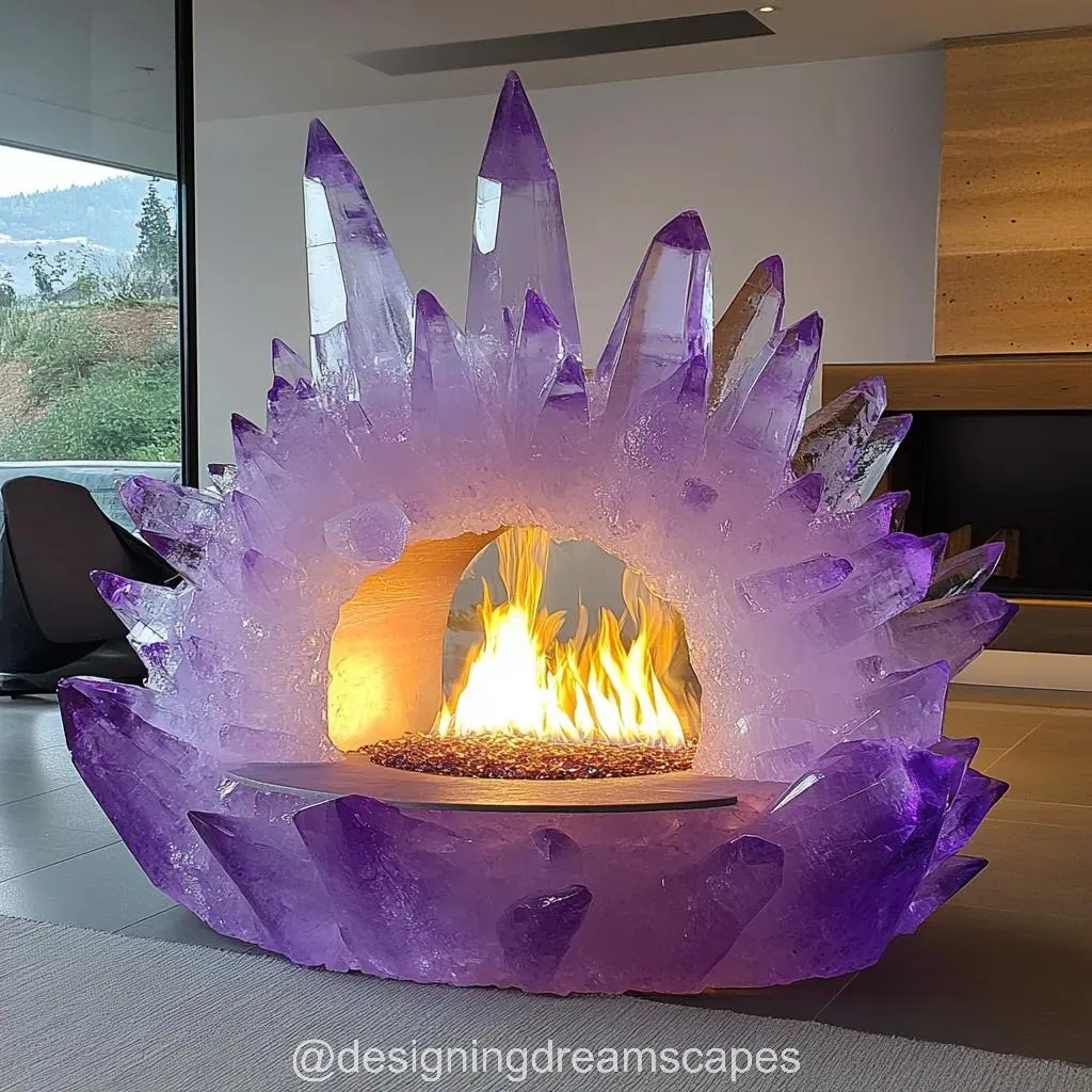 Mineral Crystal Fireplaces: A Dazzling Fusion of Nature and Warmth