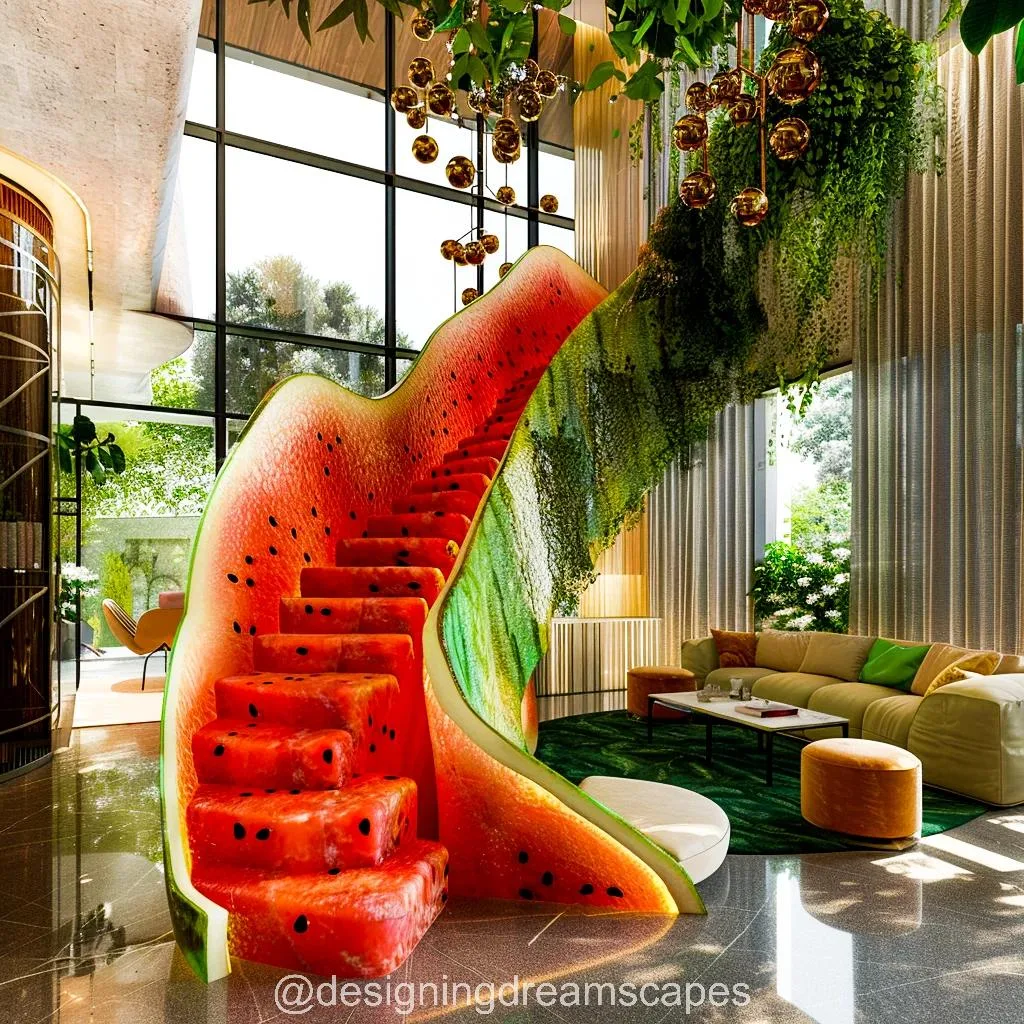 Bring Nature Indoors with Vibrant and Lush Fruit Staircases