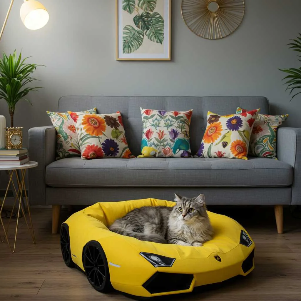 Purr in Style: The Ultimate Lamborghini Shaped Cat Bed