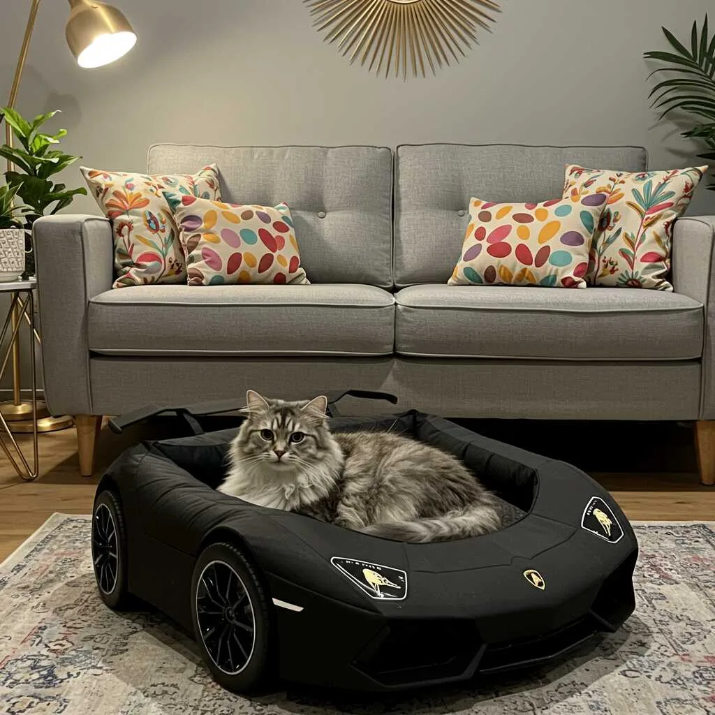 Purr in Style: The Ultimate Lamborghini Shaped Cat Bed