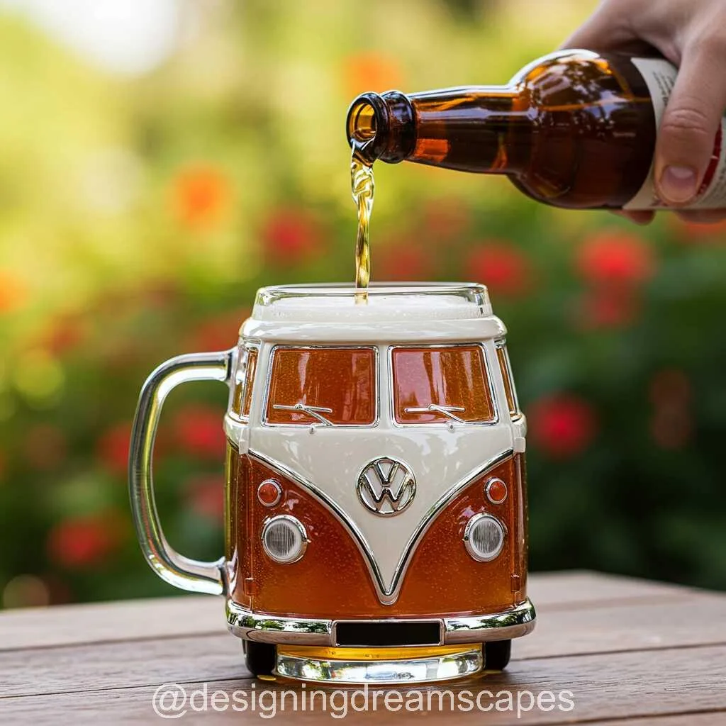 VW Bus Glass Cup: A Timeless Tribute to the Legendary Camper Van