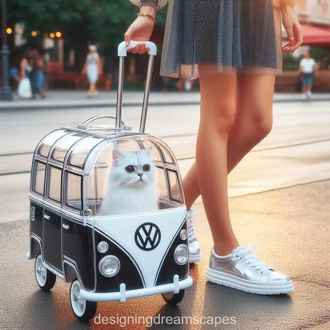 VW Bus Pet Trolley Bag: Cruise in Style with Your Furry Companion