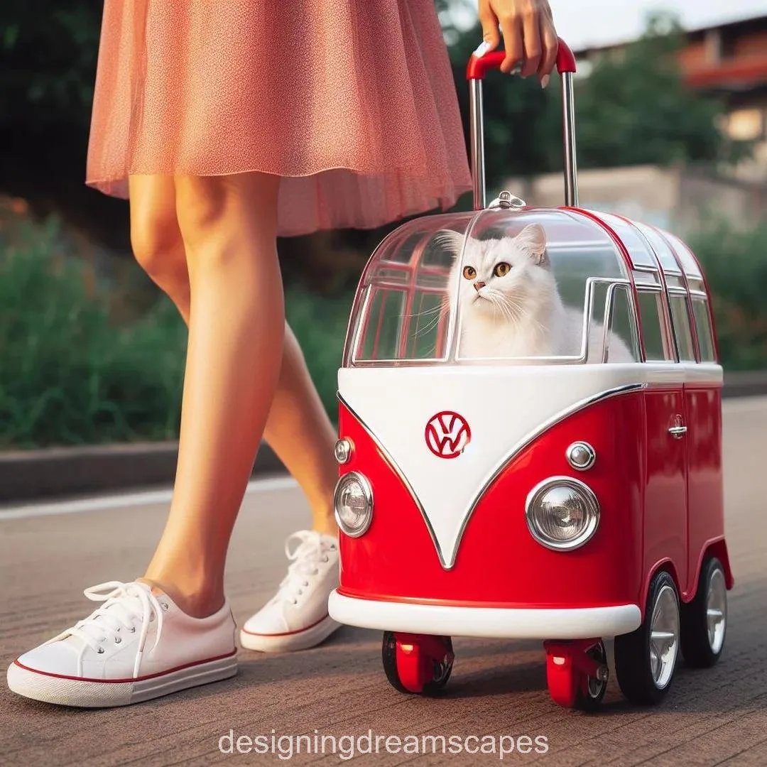 VW Bus Pet Trolley Bag: Cruise in Style with Your Furry Companion