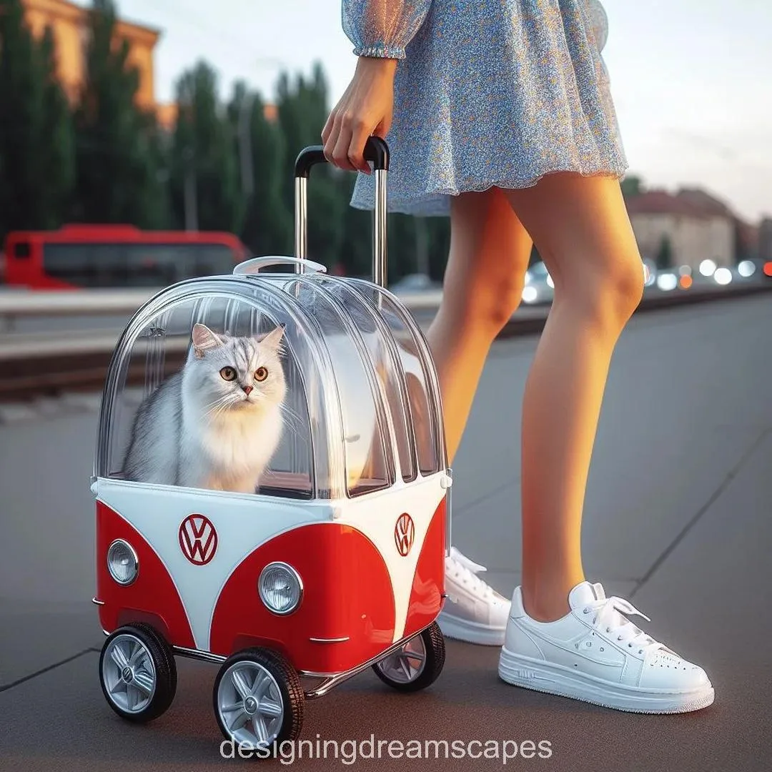 VW Bus Pet Trolley Bag: Cruise in Style with Your Furry Companion