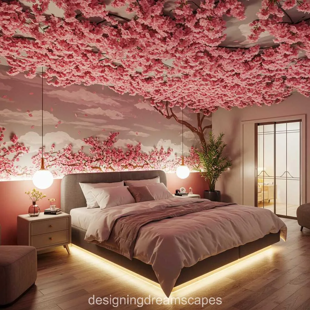 Dreamy Cherry Blossom Themed Bed: Bring the Beauty of Spring into Your Bedroom