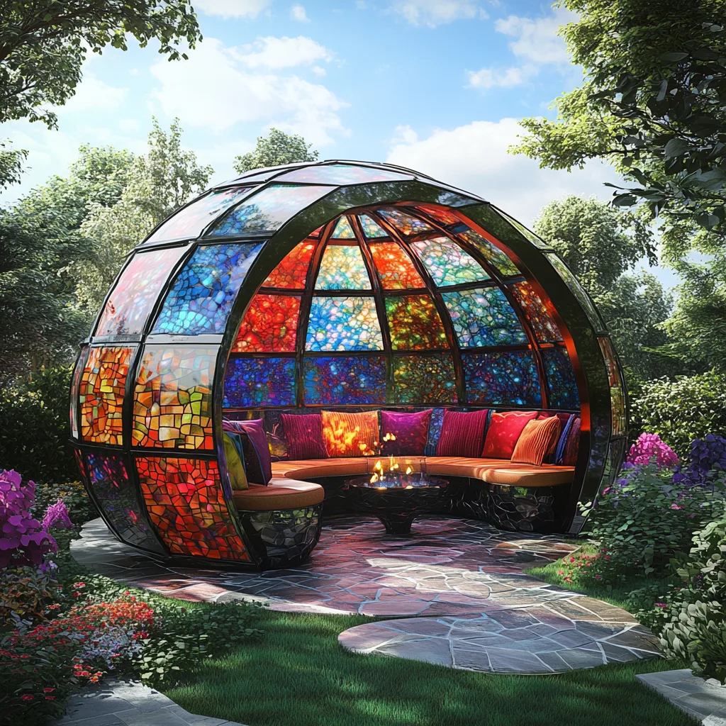 Stained Glass Death Star Gazebo: The Ultimate Fusion of Art, Architecture, and Star Wars Fandom