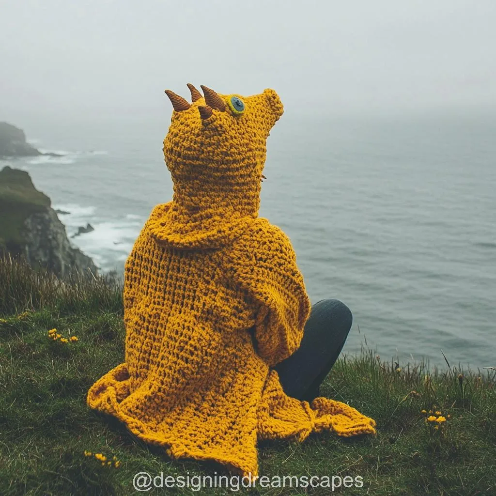 Dragon Crochet Hooded Blankets: Cozy Meets Fantasy in Handmade Style