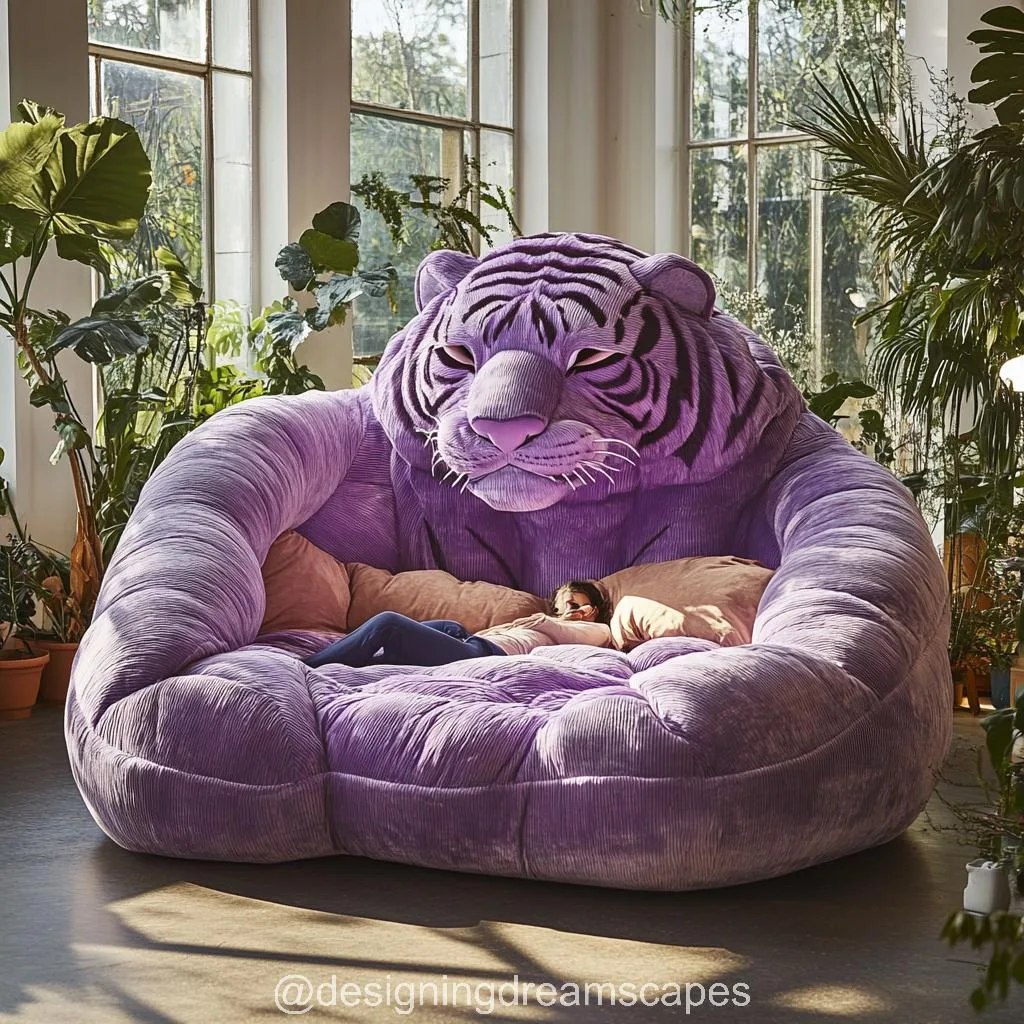 Giant Tiger Lounger: The Ultimate Blend of Wild Luxury and Whimsical Comfort