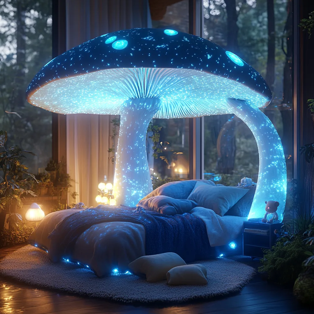 Glowing Mushroom Beds: Where Fantasy Meets Functional Furniture
