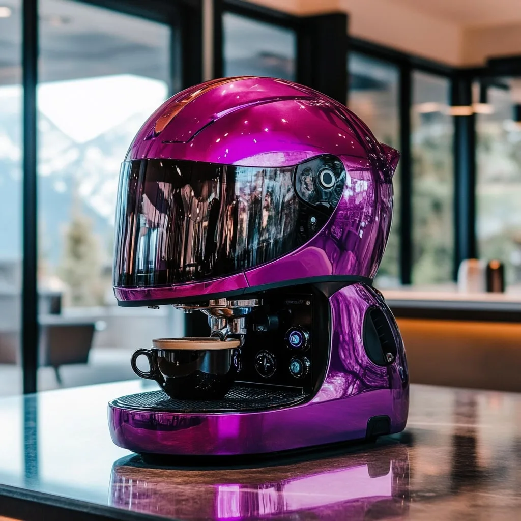 Helmet Shaped Coffee Maker: Brewing Boldness with Design and Function