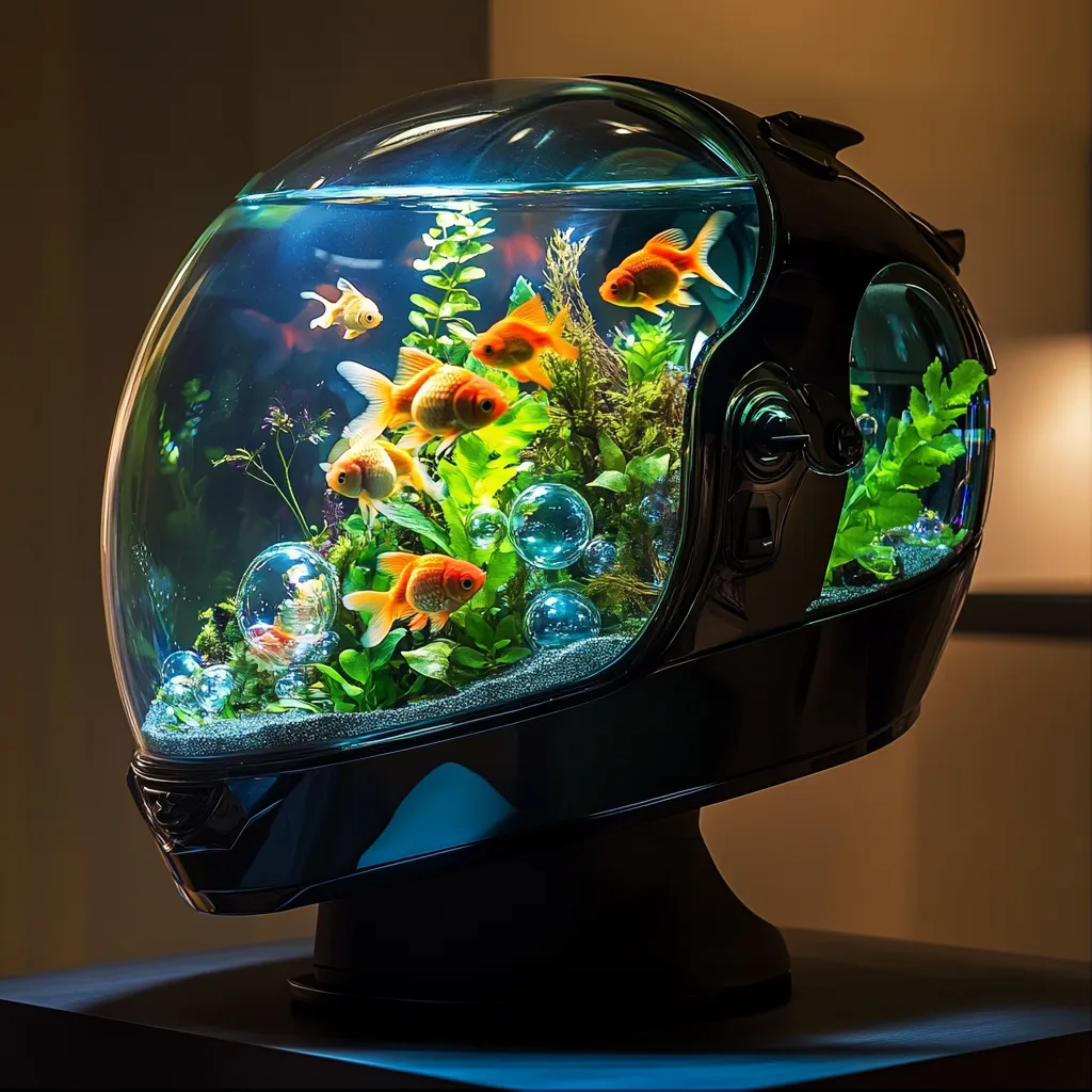 Helmet Shaped Aquarium: Where Aquatic Life Meets Iconic Design