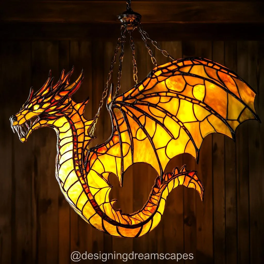 Rainbow Stained Glass Dragon Chandeliers: A Majestic Fusion of Light, Myth, and Color