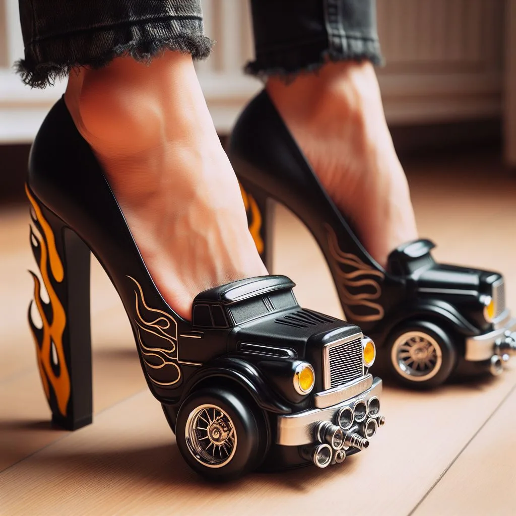Semi Truck Inspired Heels: Power, Fashion, and Industrial Artistry