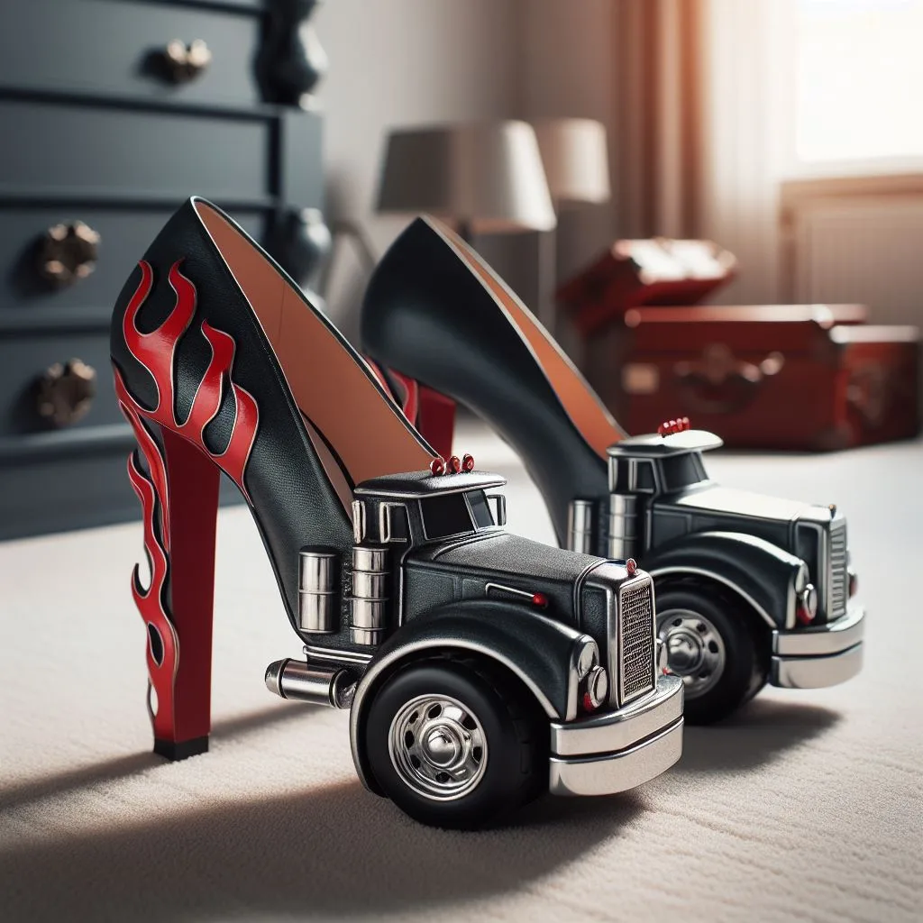 Key Design Features of Semi Truck Inspired Heels