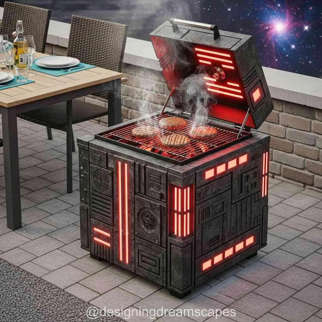 Borg Cube Themed BBQ Grill: Assimilate the Art of Grilling