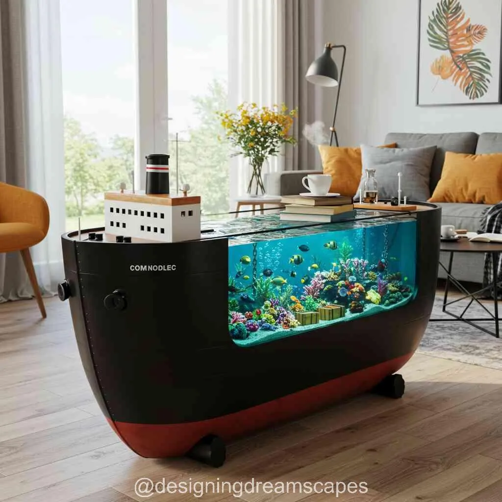 Cargo Ship Aquarium Coffee Tables: Where Nautical Design Meets Functional Art