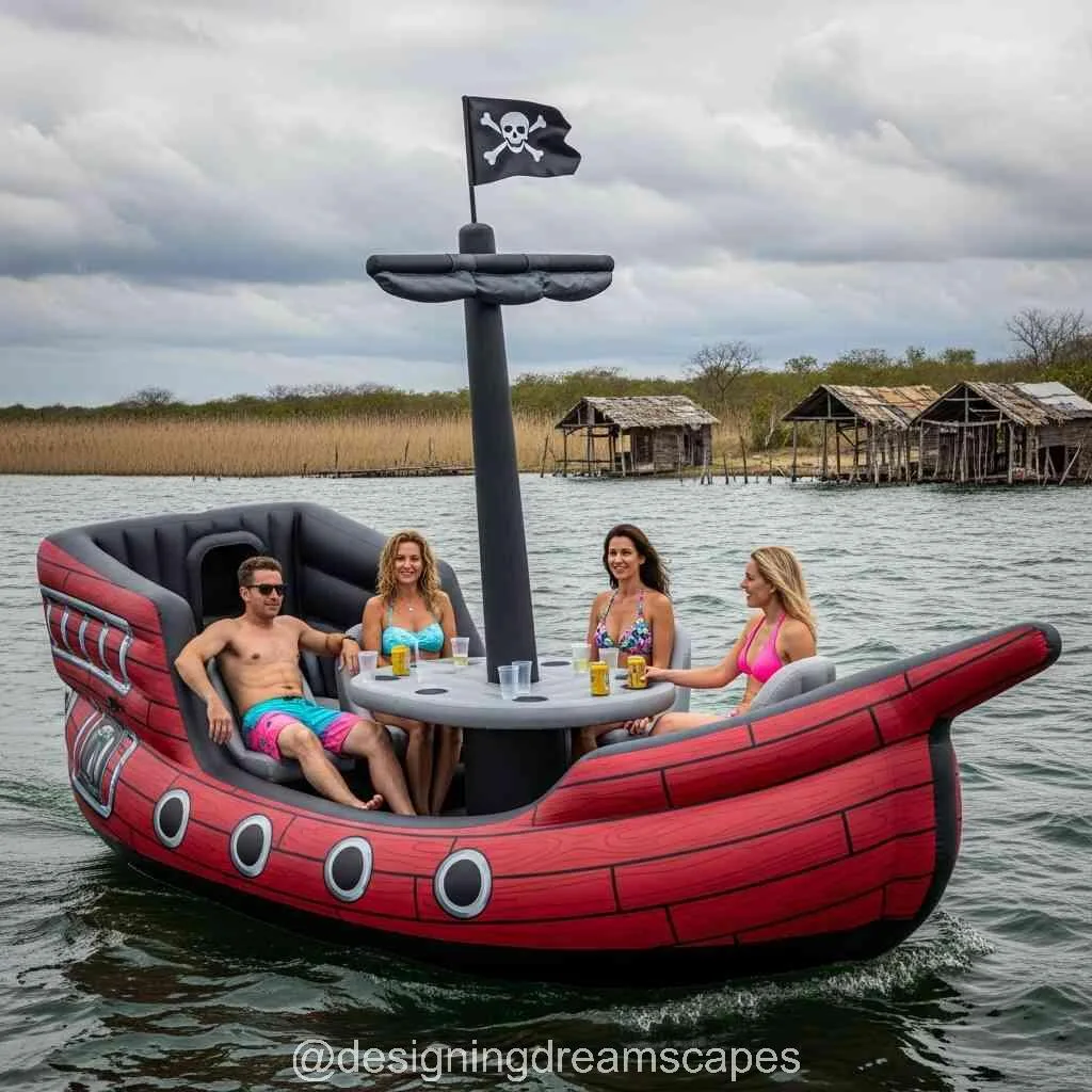 Inflatable Pirate Ship Lake Floats: Adventure on the Water Awaits