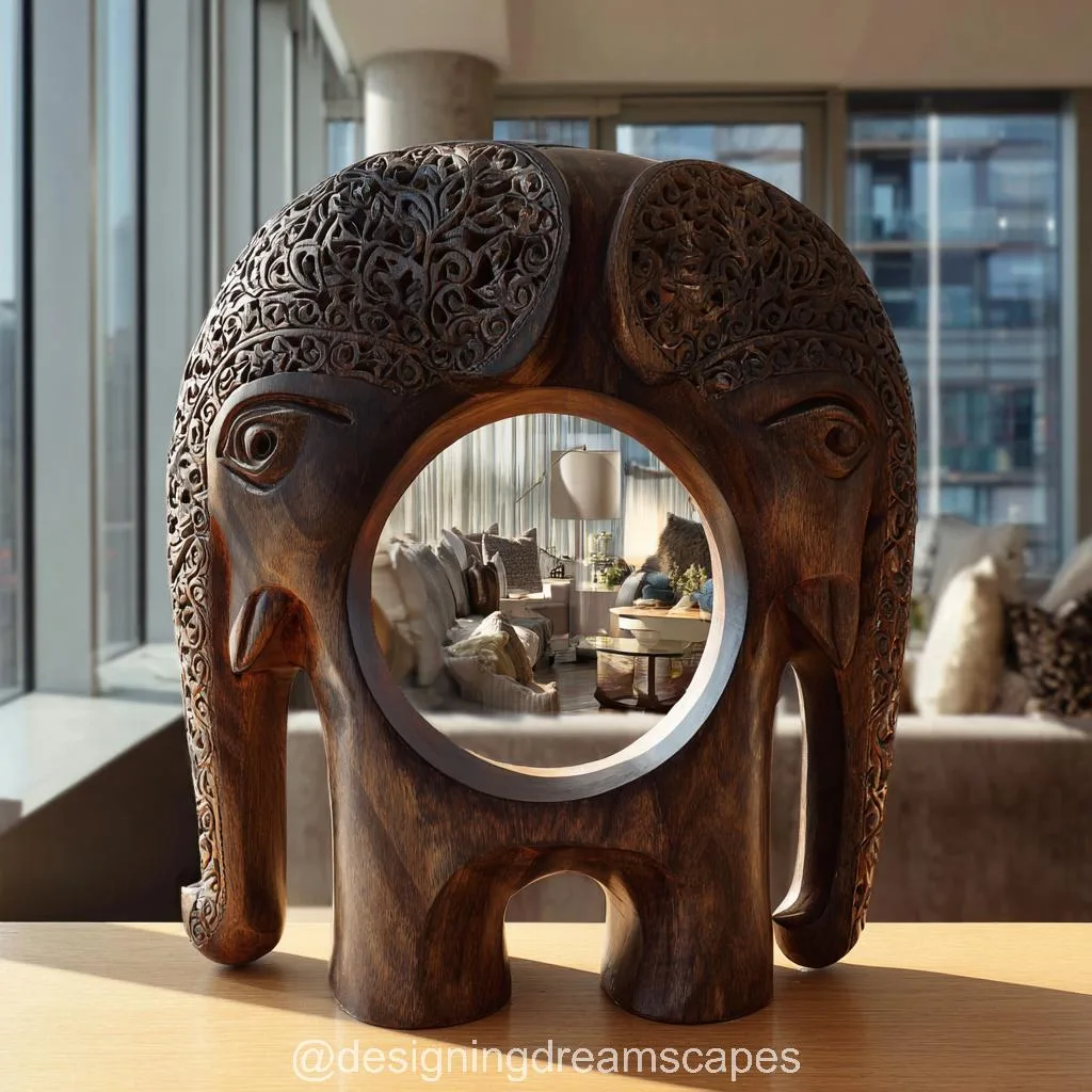 Elephant-Shaped Decorative Mirror: Majestic Charm for Modern Interiors