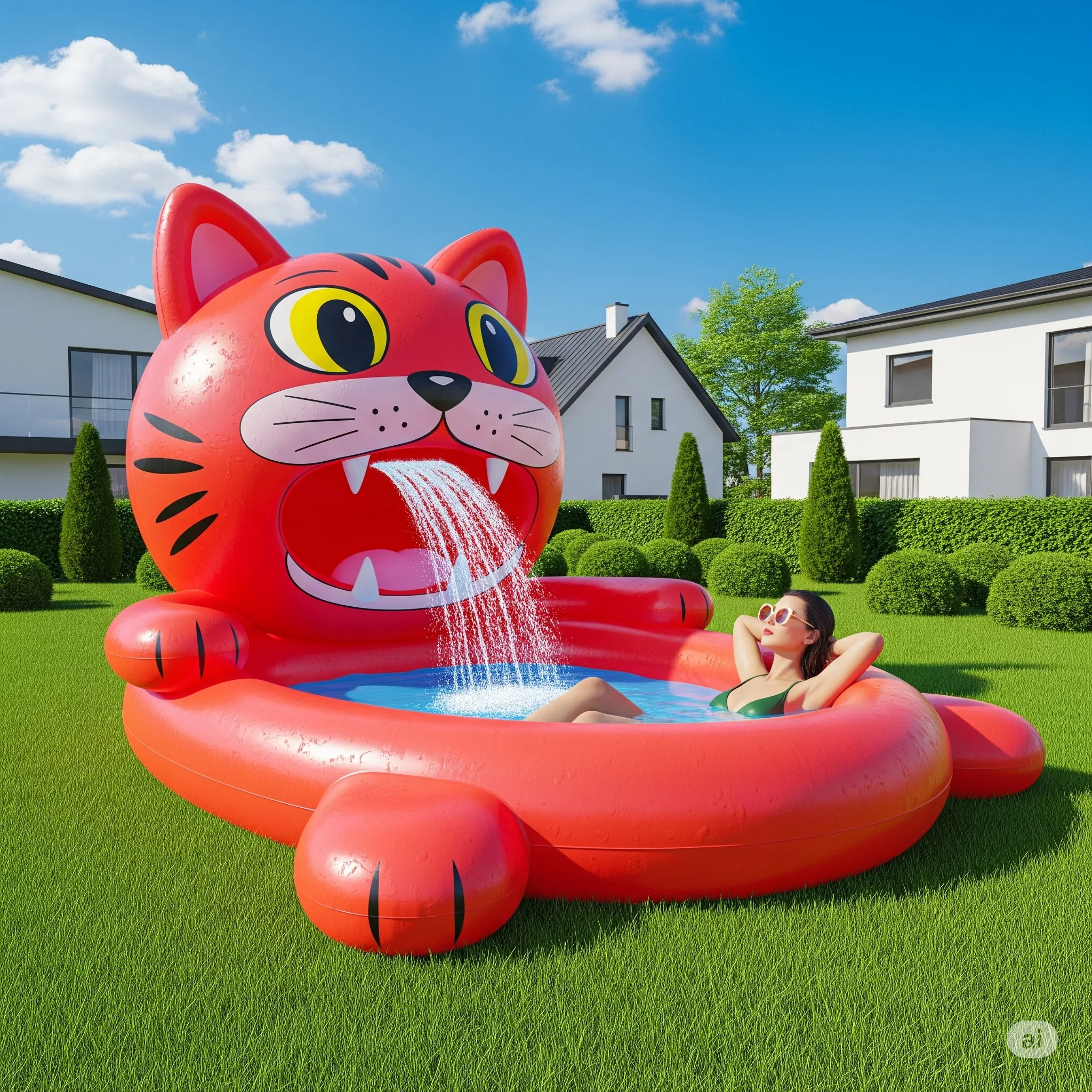 Giant Inflatable Cat Shaped Pools: Soaking Up Summer with Feline Flair